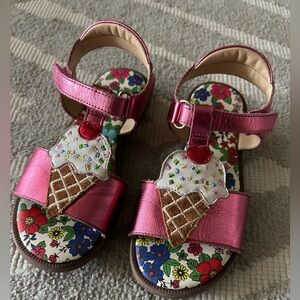 Mini Boden | Pink Ice Cream Sandals | girls size 30 (12 US)
